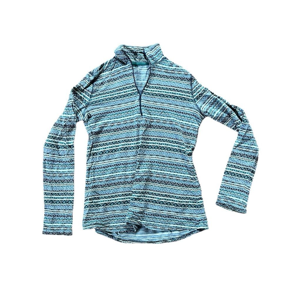 Woolrich Green Patterned Long Sleeve Top